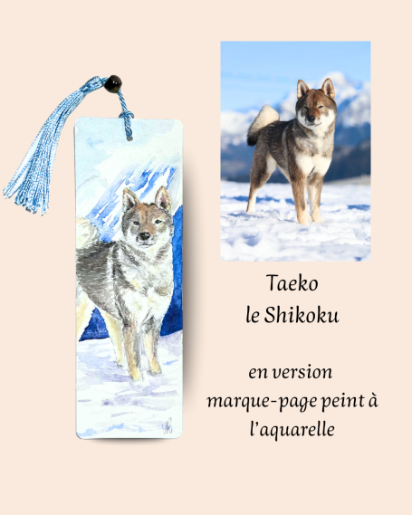 marque-page chien personnalisé peint à la main
